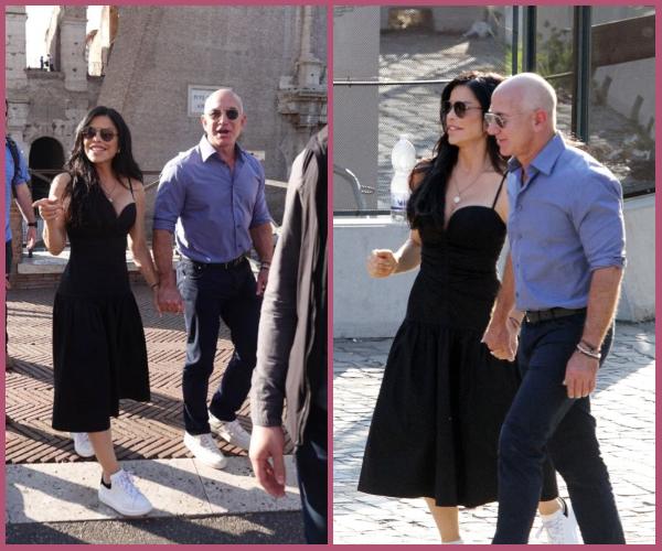 Jeff Bezos and Girlfriend Lauren Sanchez PDA moment during their Rome vacation
